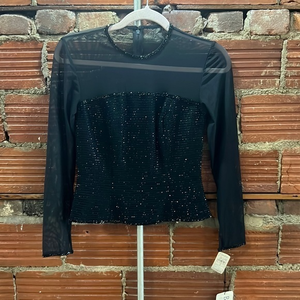 Neiman Marcus black tie Oleg Cassin‎ top